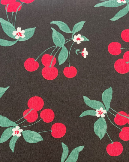 Fabric 100% Viscose BLACK CHERRY