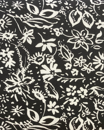 Fabric 100% Viscose BLACK / WHITE