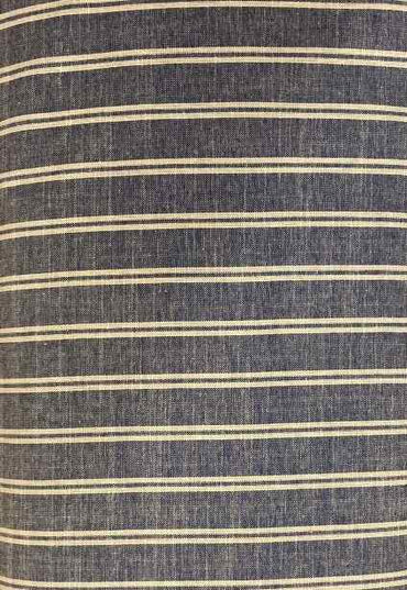 Fabric Cotton Linen Mix BLUE STRIPE