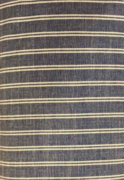 Fabric Cotton Linen Mix BLUE STRIPE