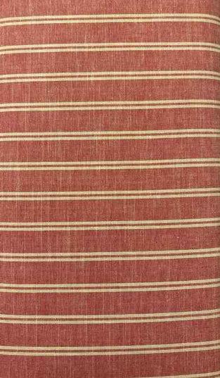 Fabric Cotton Linen Mix RED STRIPE
