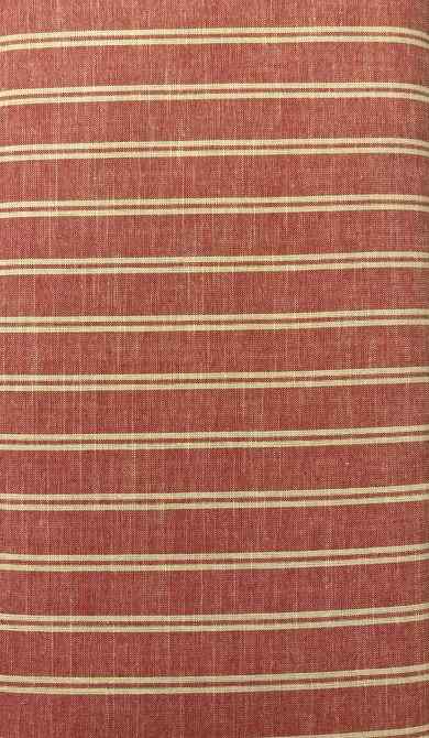 Fabric Cotton Linen Mix RED STRIPE