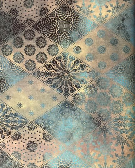 Fabric Jason Yenter Cotton Seasons GREEN