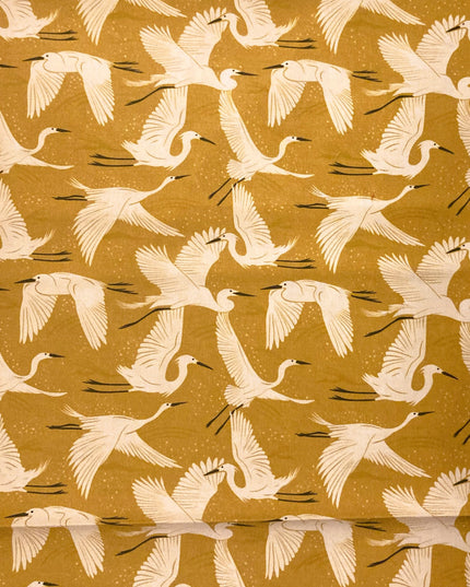 Fabric Eastlyn Souk Heather Dutton FLIGHT MUSTARD