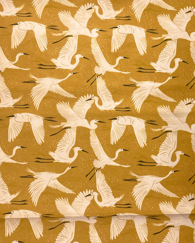 Fabric Eastlyn Souk Heather Dutton FLIGHT MUSTARD
