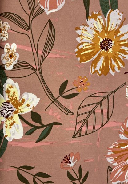 Fabric MAUVE FLOWERS