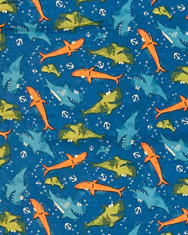 Fabric HAPPY SHARKS