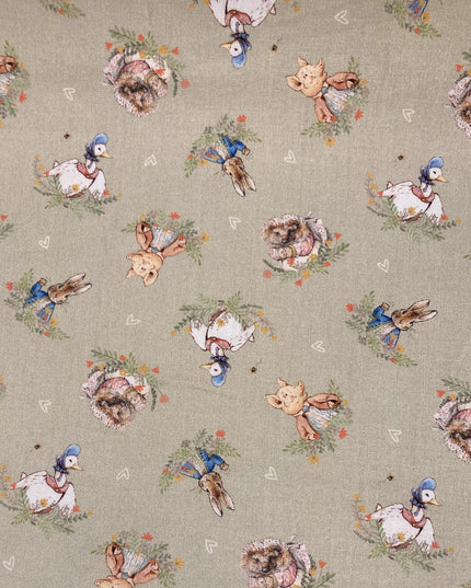 Fabric Beatrix Potter Collection HEART TREES