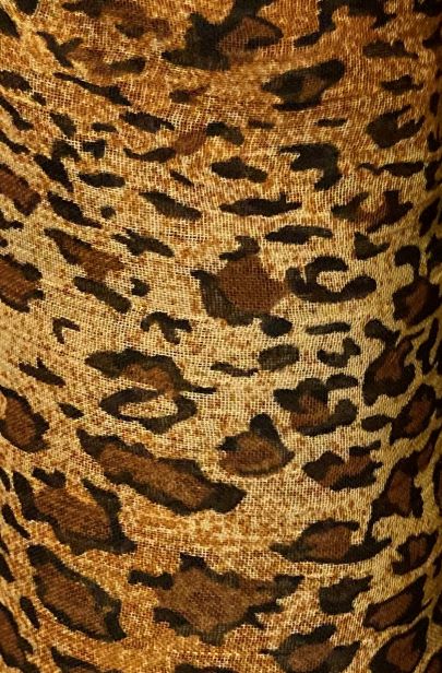 Fabric Poly georgette LEOPARD PRINT