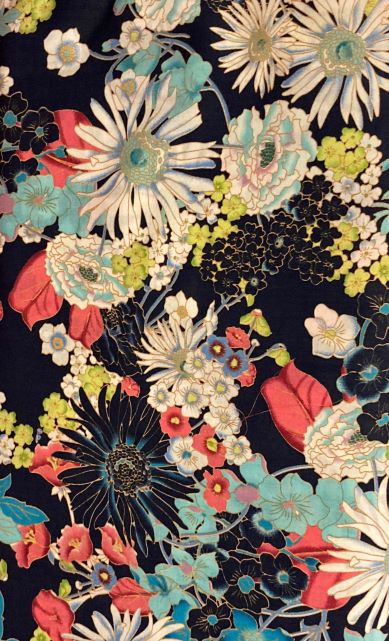 Fabric Cotton Lawn NAVY FLORAL