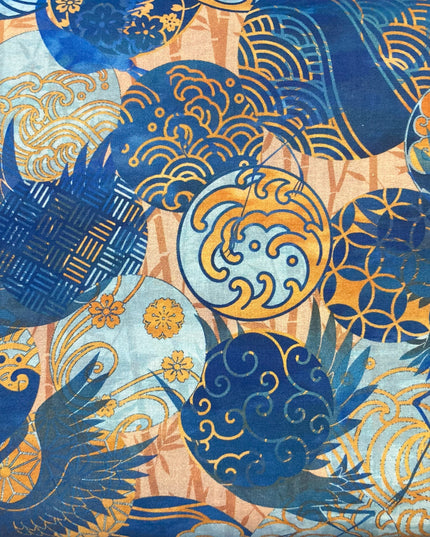 Fabric Jason Yenter Cotton ORIENTAL GARDEN AS 3OG-2