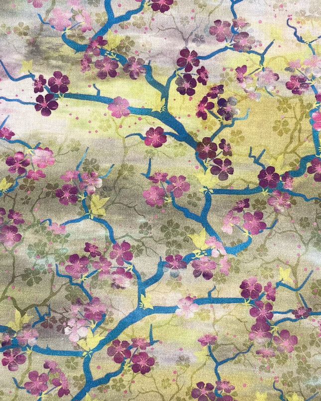 Fabric Jason Yenter Cotton ORIENTAL GARDEN AS 6OG-3