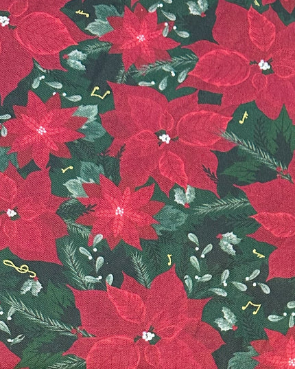 Fabric JOLLY POINSETTIA