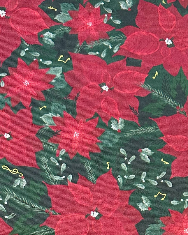 Fabric JOLLY POINSETTIA