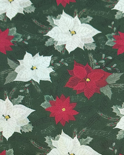 Fabric JOLLY POINSETTIA SYMPHONY