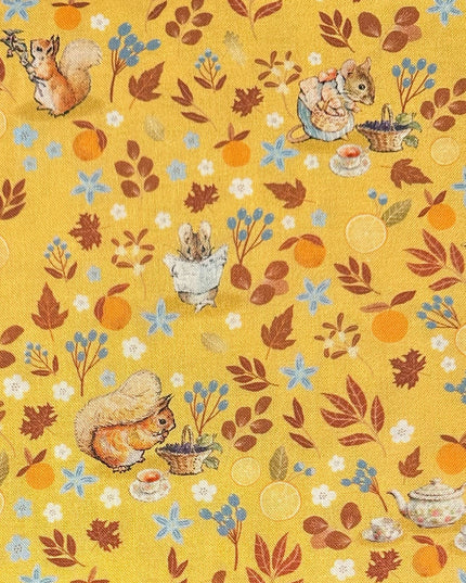 Fabric Beatrix Potter Collection Winter fruits TEA PARY