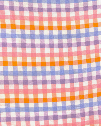 Fabric The Crafty Pie 100% Viscose MULTI PINK GINGHAM