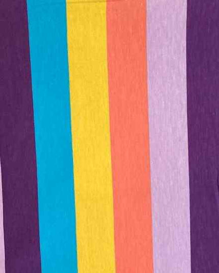 fabric Jersey TILLY AND THE BUTTONS MULTI COLOUR STRIPE