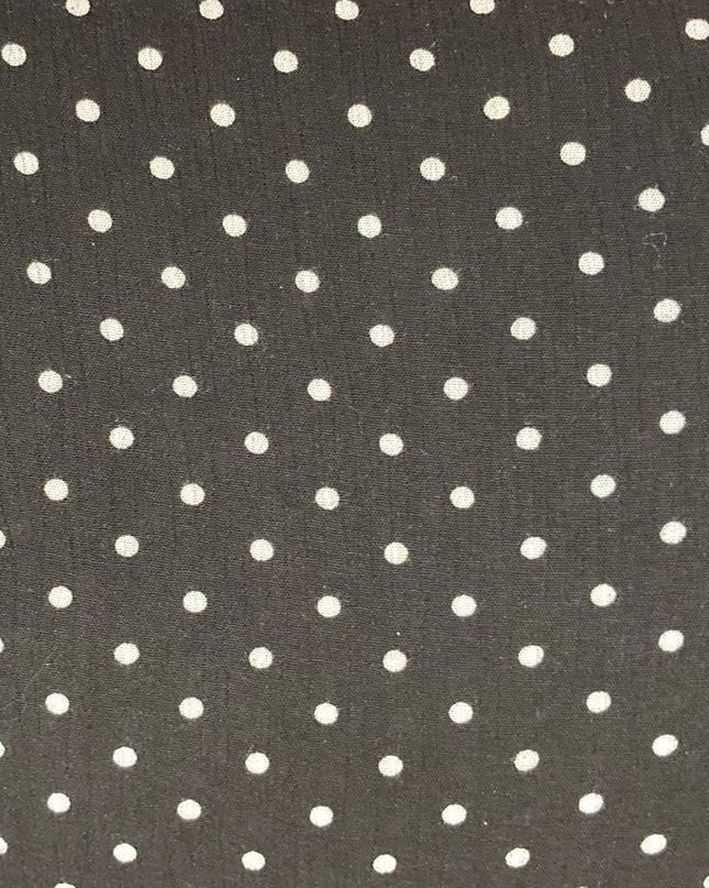 Fabric 100% Viscose BLACK POLKA DOT
