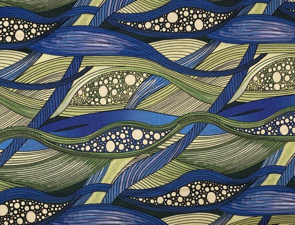 Fabric Organic Cotton WATER REEDS