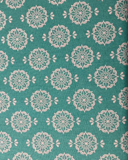 Fabric INDIAN STAMP JADE