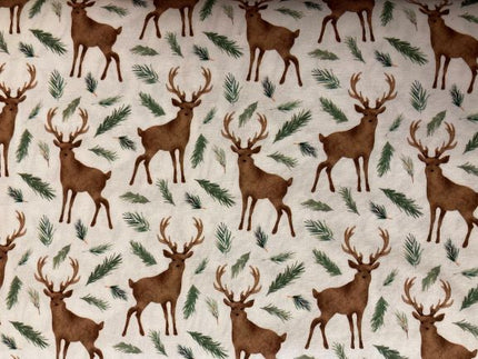 Fabric WINTER WOODS OH DEER
