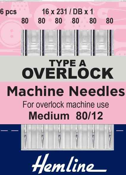 Sewing machine needles Overlock Medium 80/12 H107.A