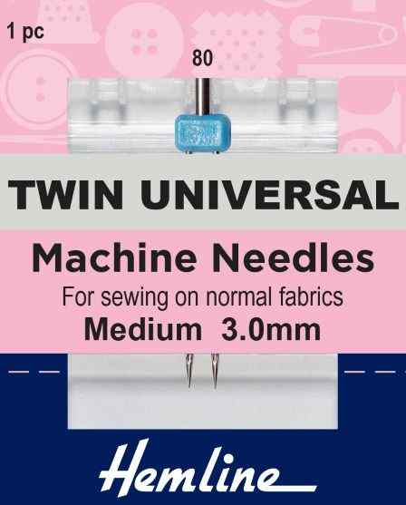 Sewing machine needles Universal Twin size 80 3mm H110.30