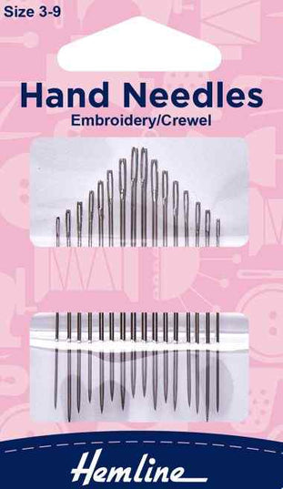 Hand Needles Embroidery Crewel Size 3 to 9 H200.39