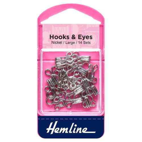 Hooks and eyes Large Silver H400.3