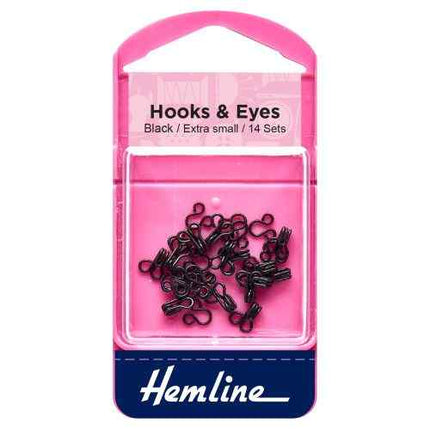 Hooks and eyes Small Black H401.1