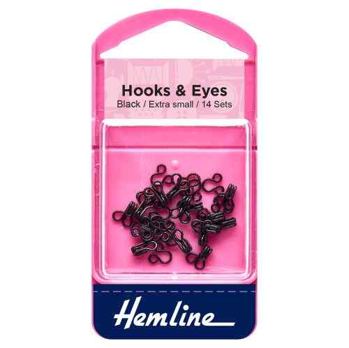 Hooks and eyes Small Black H401.1