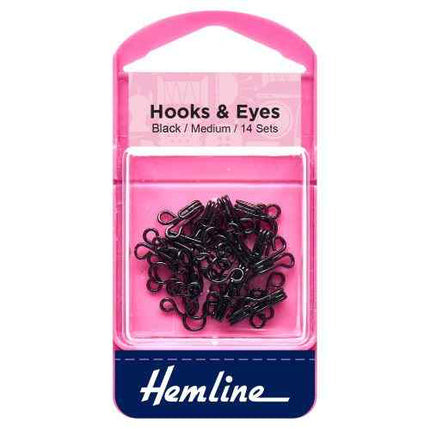 Hooks and eyes Medium Black H401.2