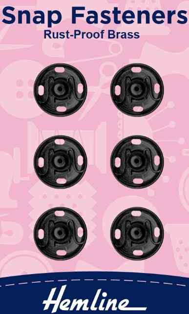 Snap fasteners Black 13mm H421.13