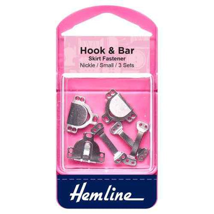Hook and bar skirt fastener Nickel Small H430.S