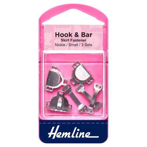 Hook and bar skirt fastener Nickel Small H430.S