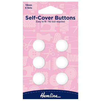 Self cover buttons 15mm H475.15