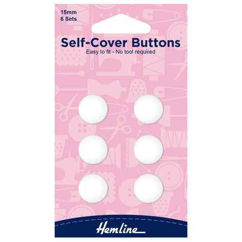 Self cover buttons 15mm H475.15