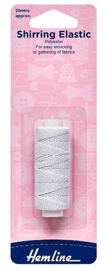 Elastic Shirring White H600