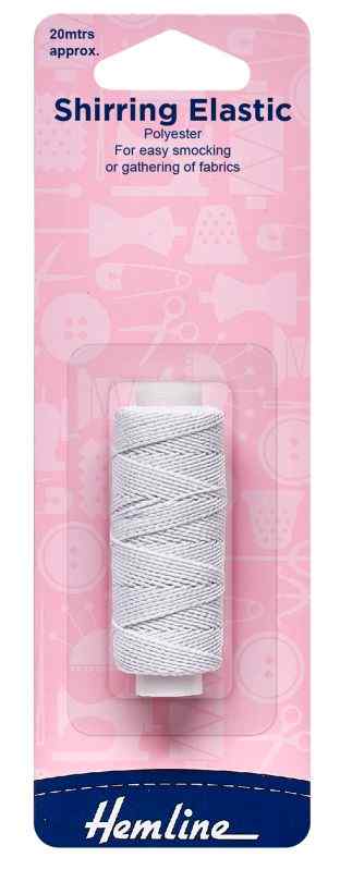 Elastic Shirring White H600