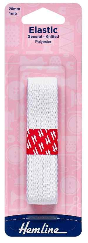 Elastic 20mm White H620.20