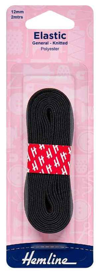 Elastic 12mm Black H621.12