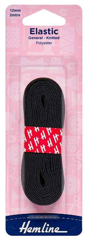 Elastic 12mm Black H621.12