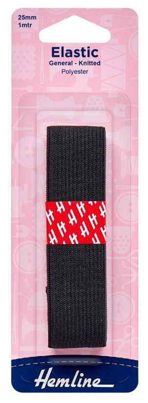 Elastic 25mm Black H621.25