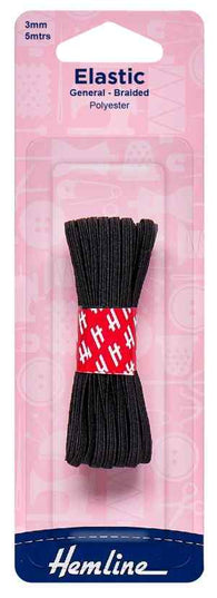 Elastic 3mm Black 621.3