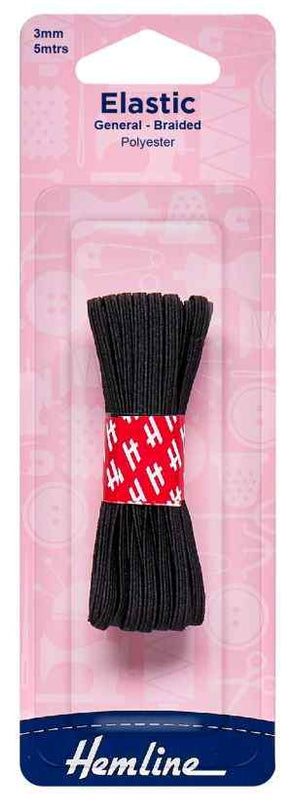 Elastic 3mm Black 621.3