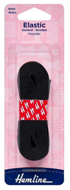 Elastic 6mm Black H621.6
