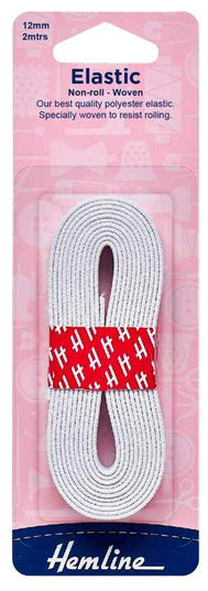 Elastic 12mm White Non Roll H630.12