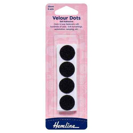 Velour dots Black H666