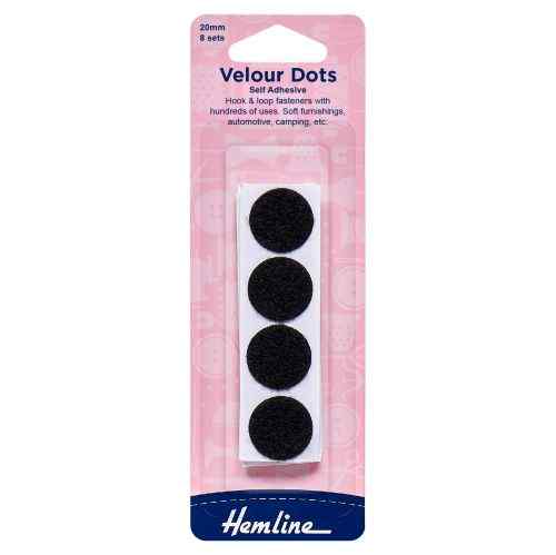 Velour dots Black H666